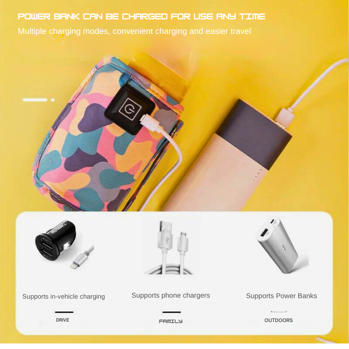 Baby Bottle Portable USB Warming Bag